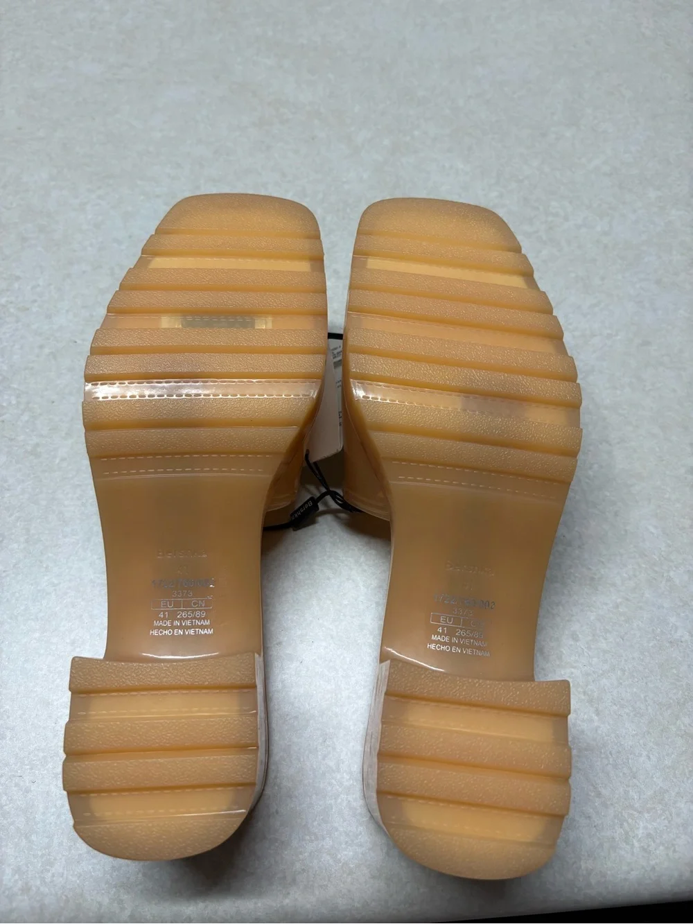 Bershka Kids Orange Jelly Slide Sandals